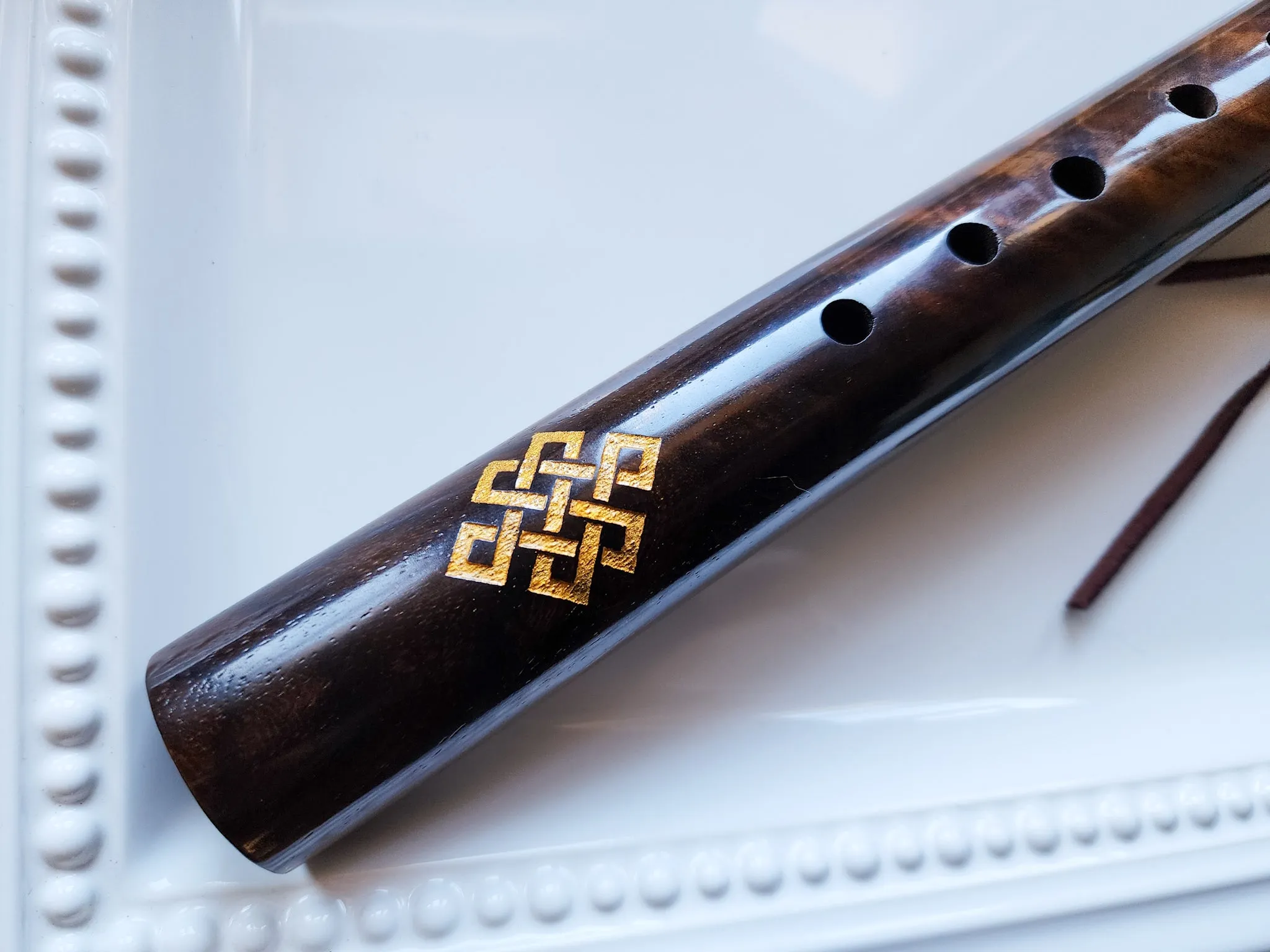 18 Hand Carved Rosewood Single Flute ||  G Note 440 Hz