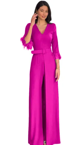 5-A1631 Pink 2 Piece Trouser Set