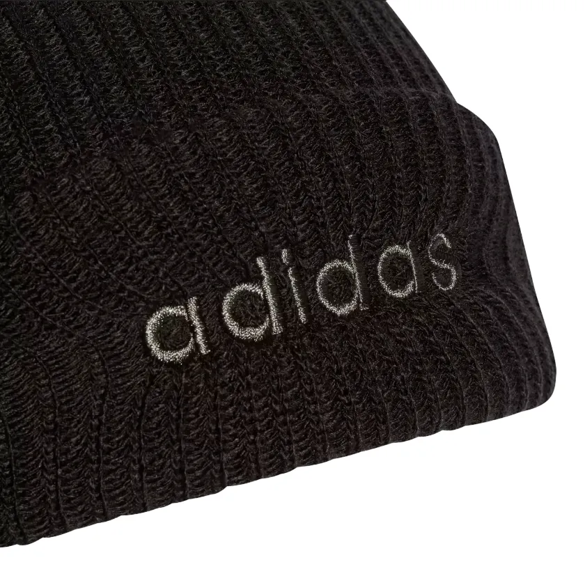 Adidas Classic unisex ribbed beanie with embroidered writing IB2649 black one size