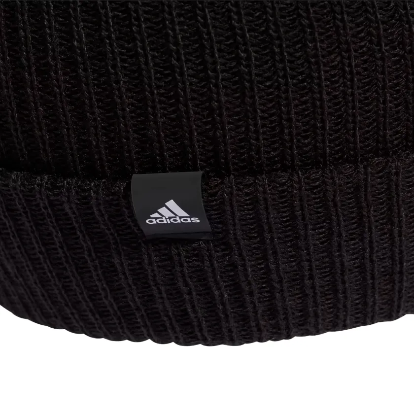 Adidas Classic unisex ribbed beanie with embroidered writing IB2649 black one size