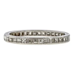 Art Deco Square cut Eternity Band. Size 6