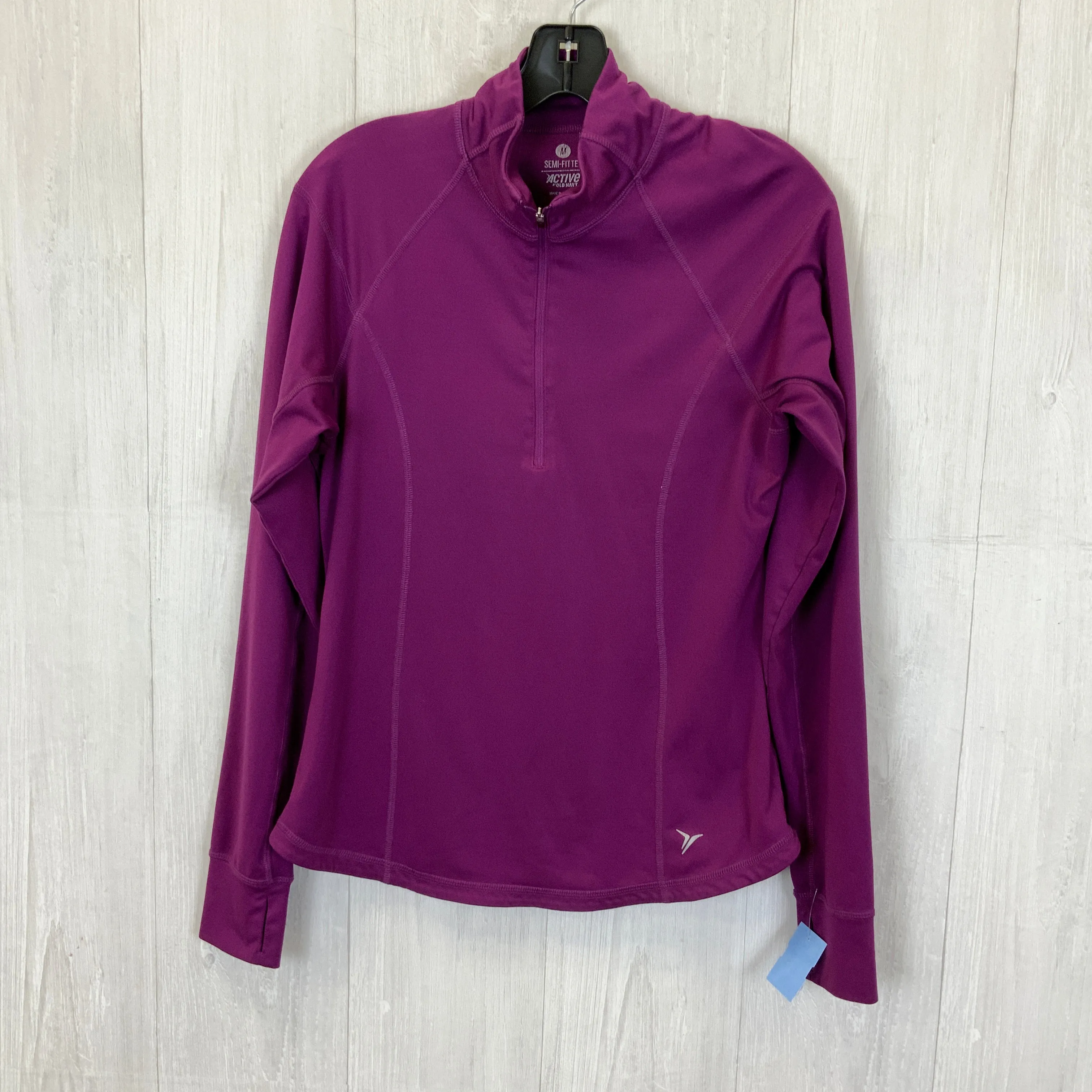 Athletic Top Long Sleeve Collar By Old Navy  Size: M