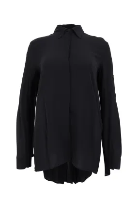 Black Long-Sleeved Button-Up Shirt