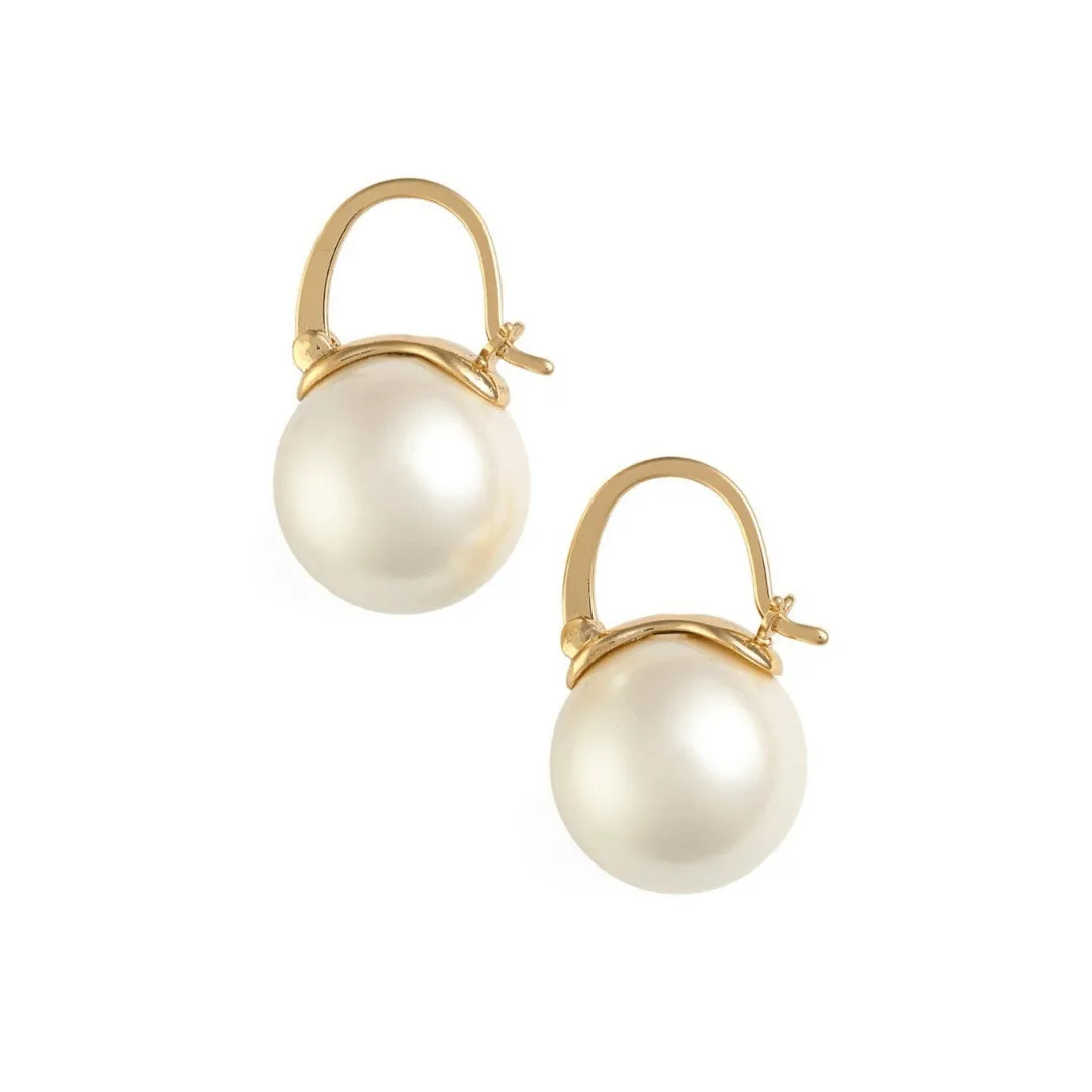 Celine Pearl Earrings Man-made Pearls