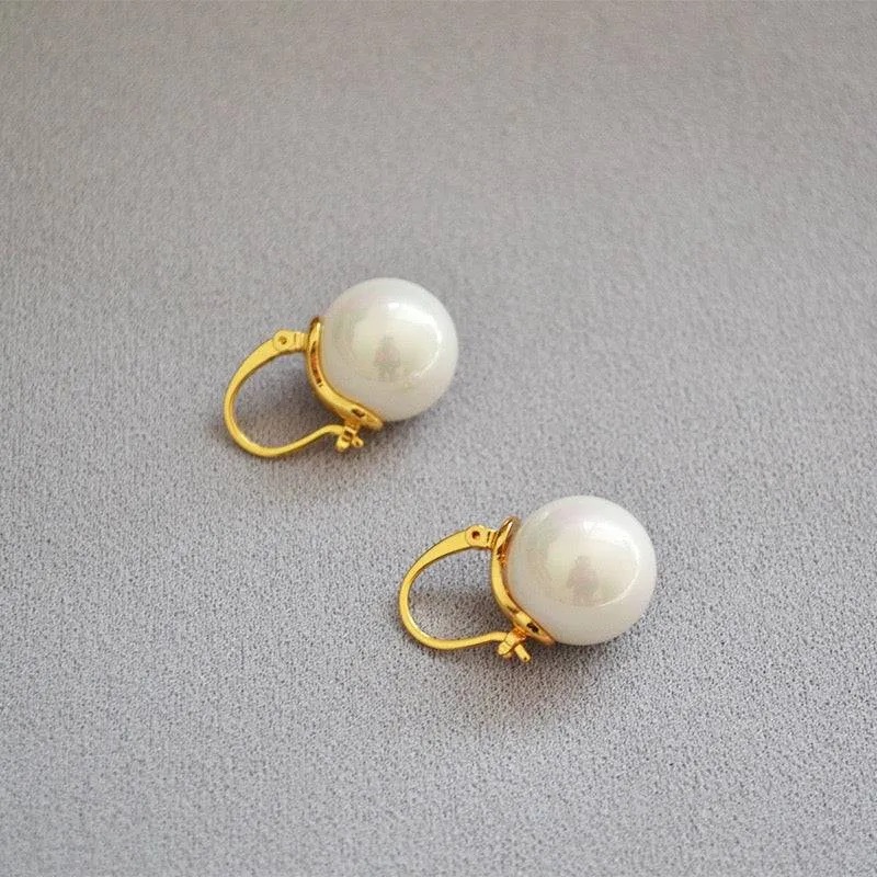 Celine Pearl Earrings Man-made Pearls