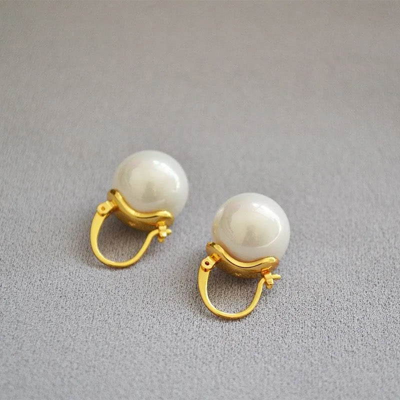 Celine Pearl Earrings Man-made Pearls