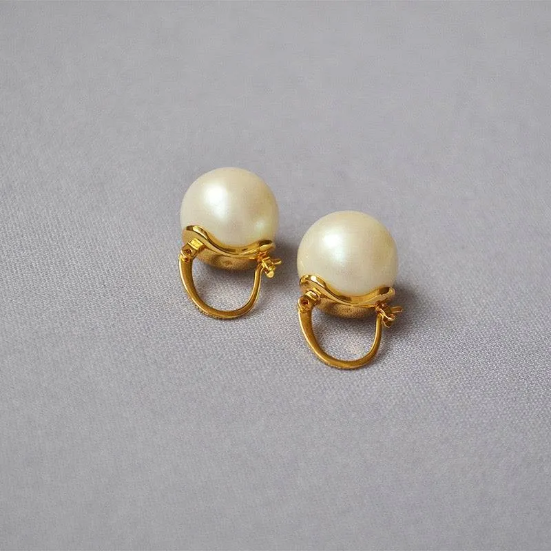 Celine Pearl Earrings Man-made Pearls