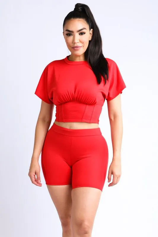 Cropped Corset 2PC Set