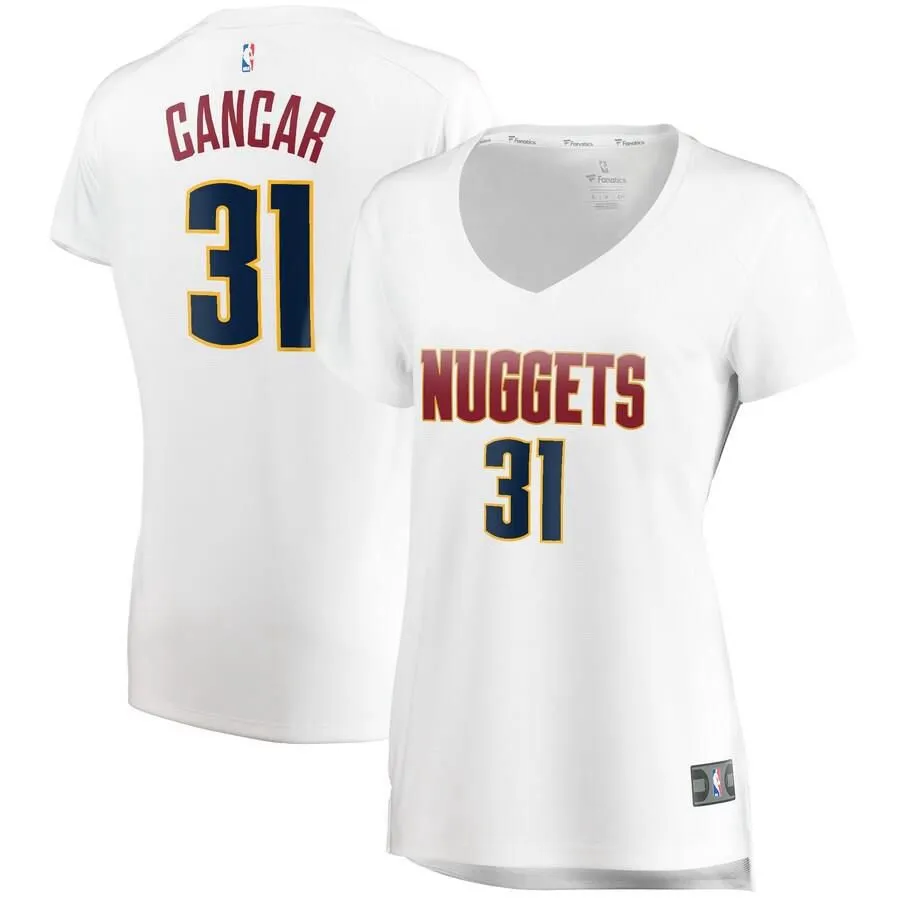 Denver Nuggets Vlatko Cancar Fanatics Branded Replica Fast Break Association Jersey Womens - White | Ireland Y5377V7