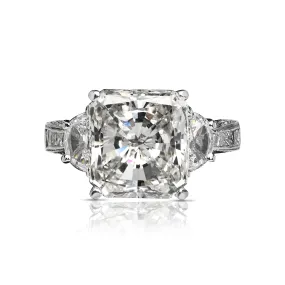 FREYJA 7 CARAT RADIANT CUT H COLOR VS2 CLARITY DIAMOND ENGAGEMENT RING 18K WHITE GOLD GIA CERTIFIED 5 CT H VS2 BY MIKE NEKTA