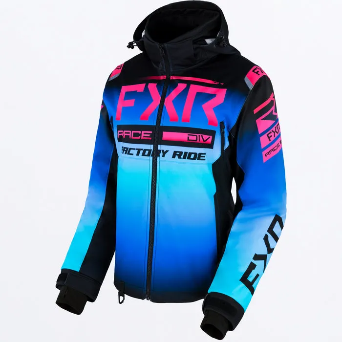 FXR Women's RRX Jacket Black/Blue/E Pink Fade