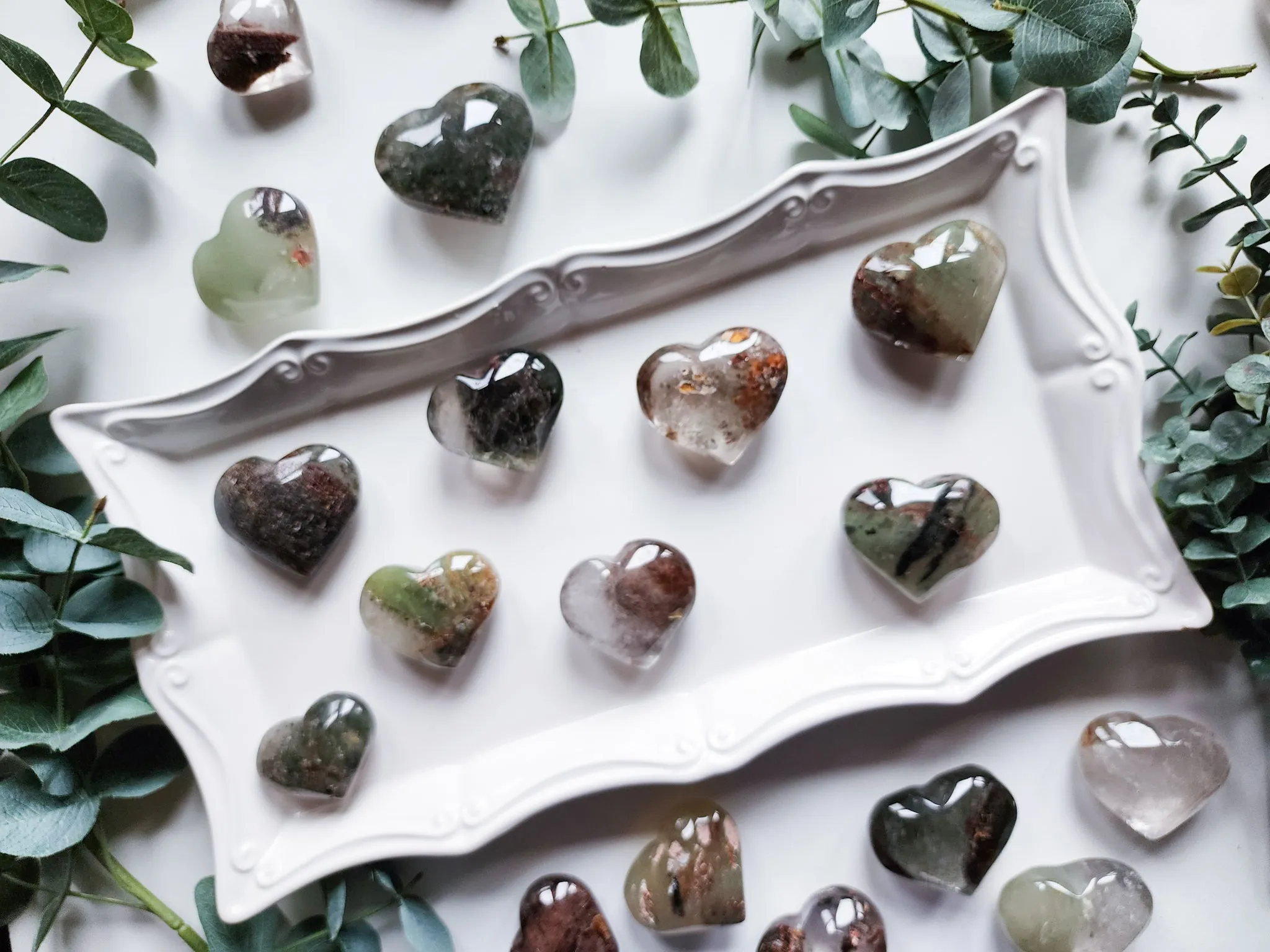 Garden Quartz (Lodolite) Heart