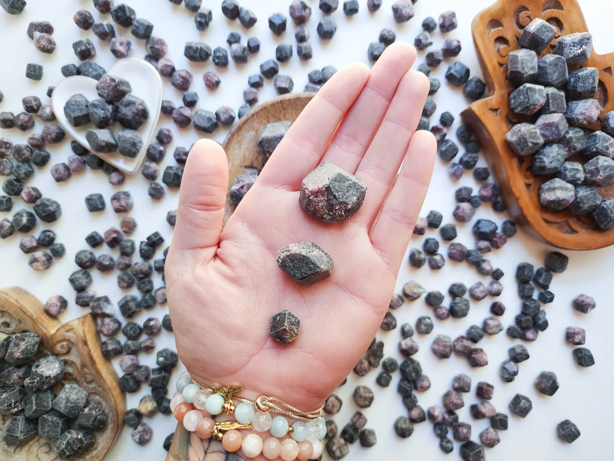 Garnet Raw Faceted Tumblen || Almandine Garnet