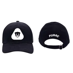 Gorra Pumas UNAM Hombre Mujer Ajustable Emblema Blanco Negro 5 Vinil