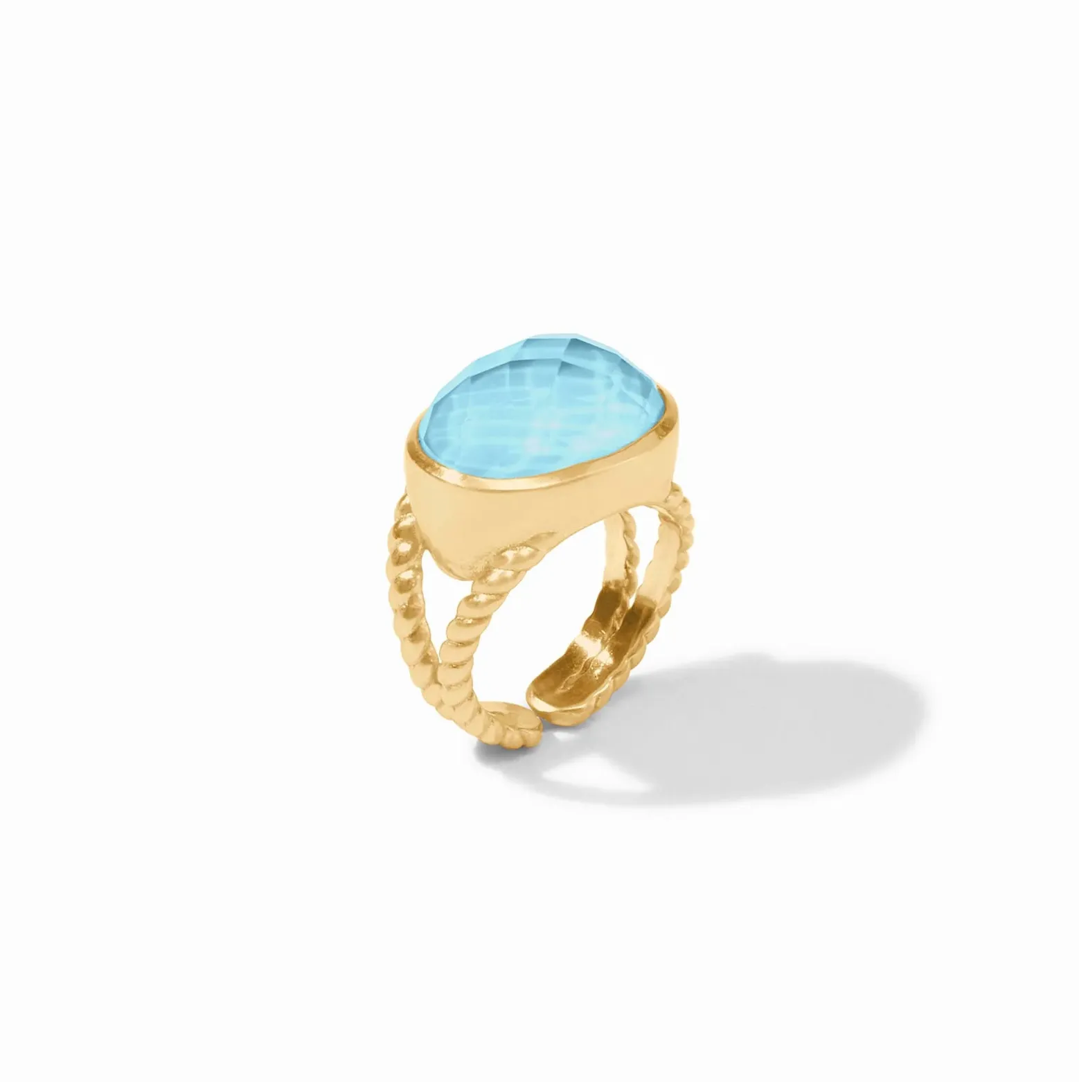 Julie Vos Nassau Statement Ring, Capri Blue