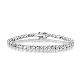 Larrisa 10 Carat Round Brilliant Lab Grown Diamond Tennis Bracelet in 14k White Gold