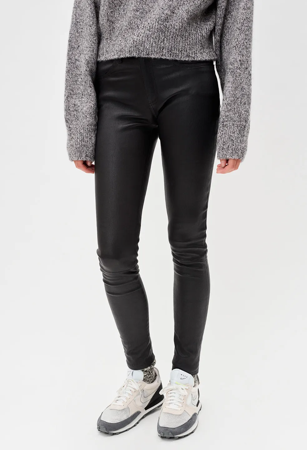 Leather Skinny Jean / Black