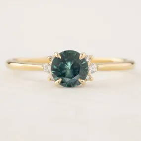 Lena Ring - 0.65ct Teal Blue Montana Sapphire (one of a kind)