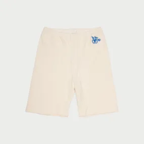 Logo Ribbed Biker Shorts (Navajo White)