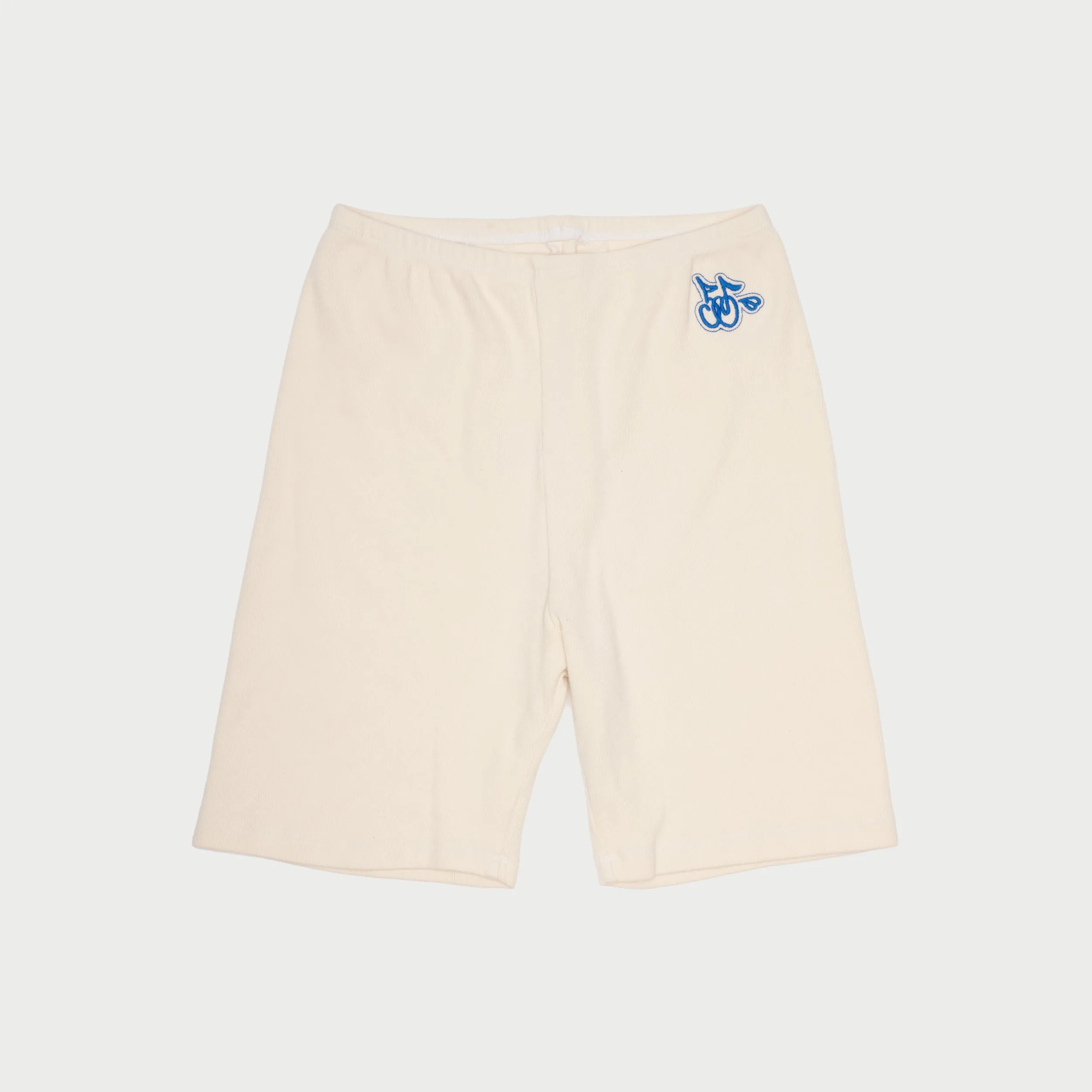 Logo Ribbed Biker Shorts (Navajo White)