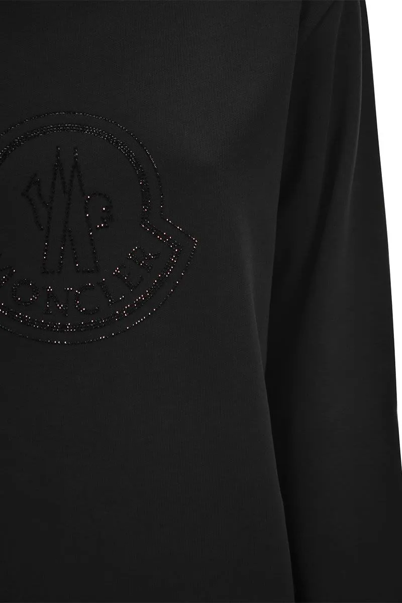 LOGO SWEATSHIRT WITH CRYSTALS