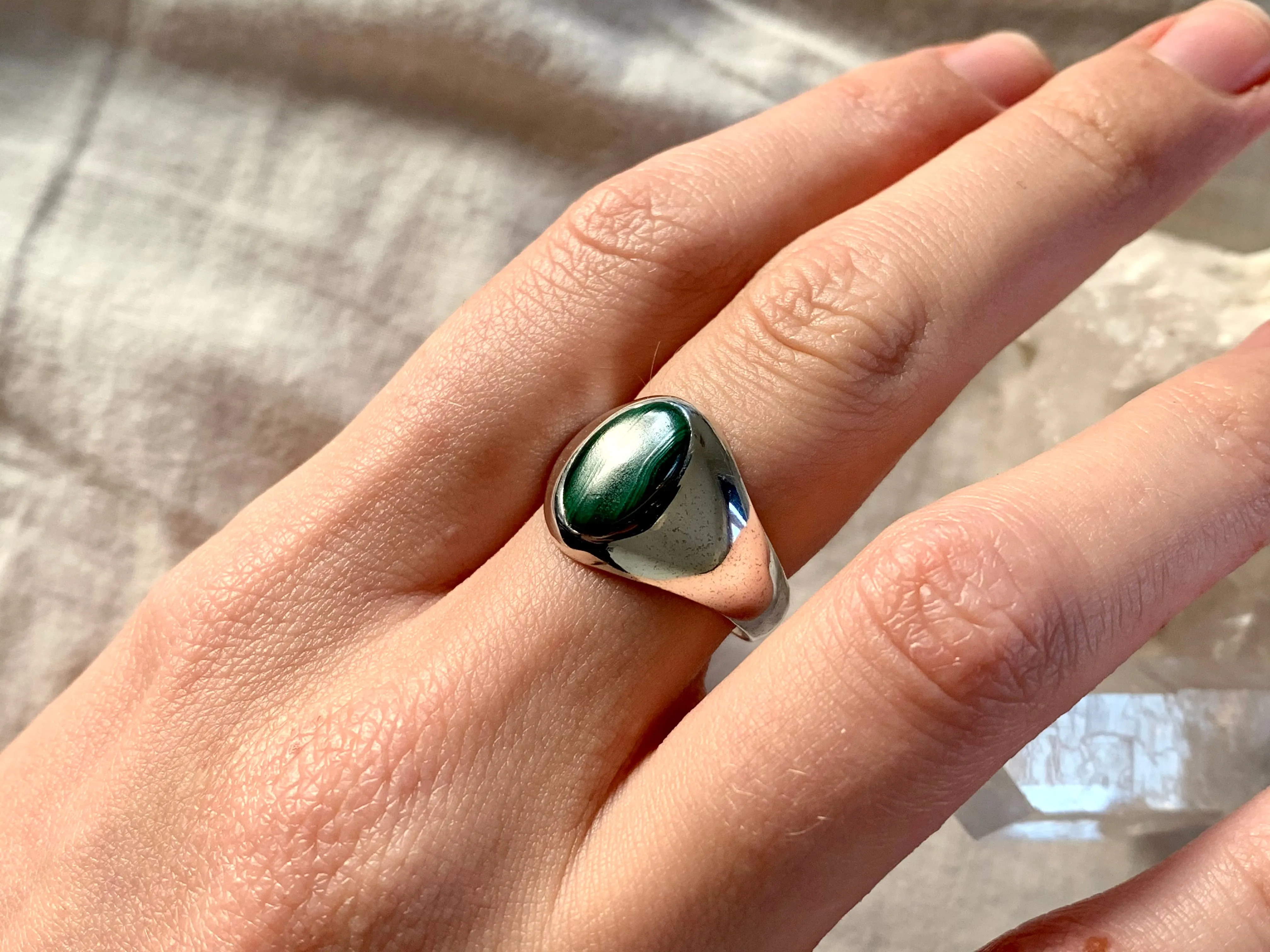 Malachite Kleio Ring