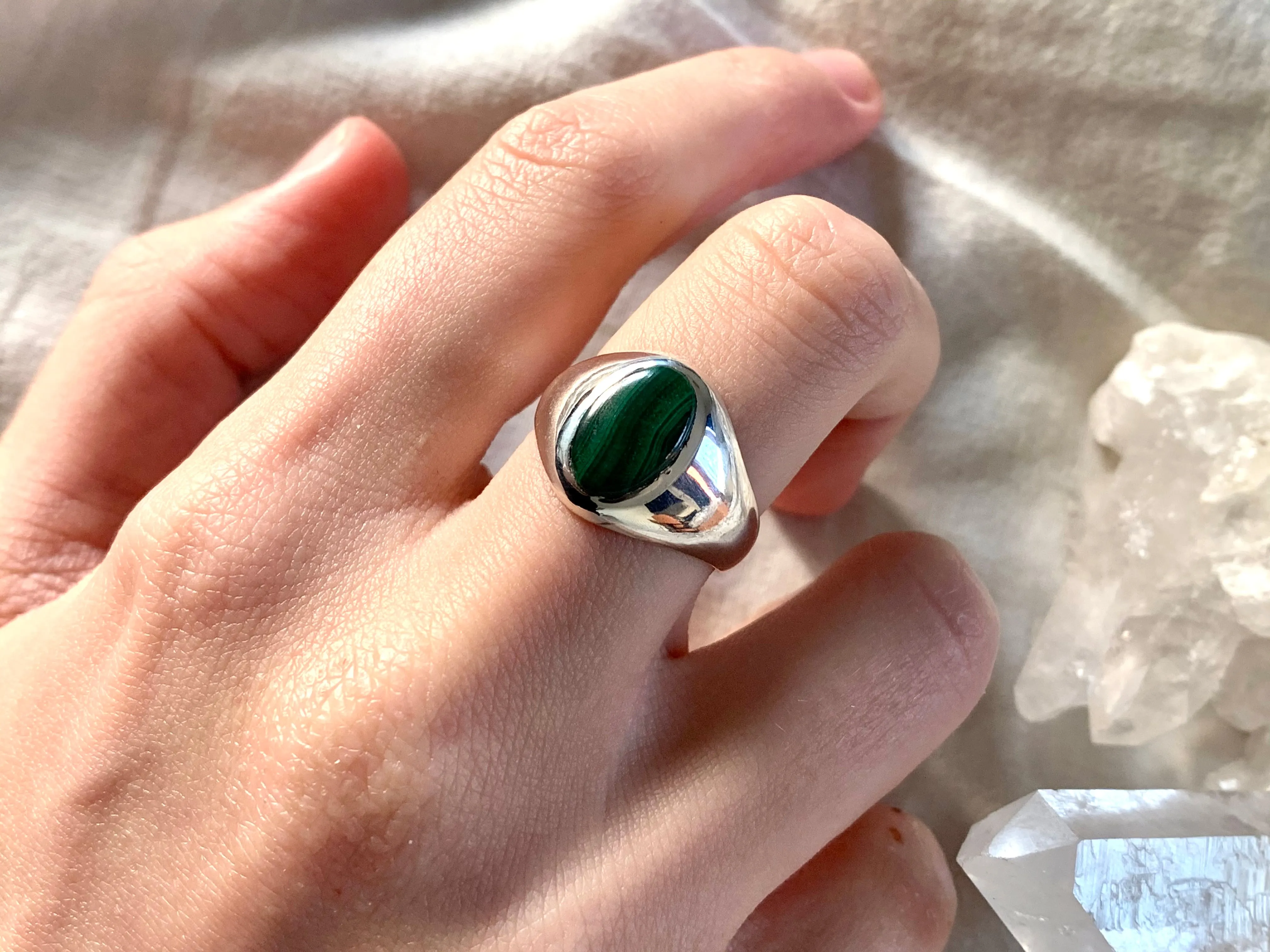 Malachite Kleio Ring