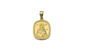 Mother of God & Christ Child Gold Medallion