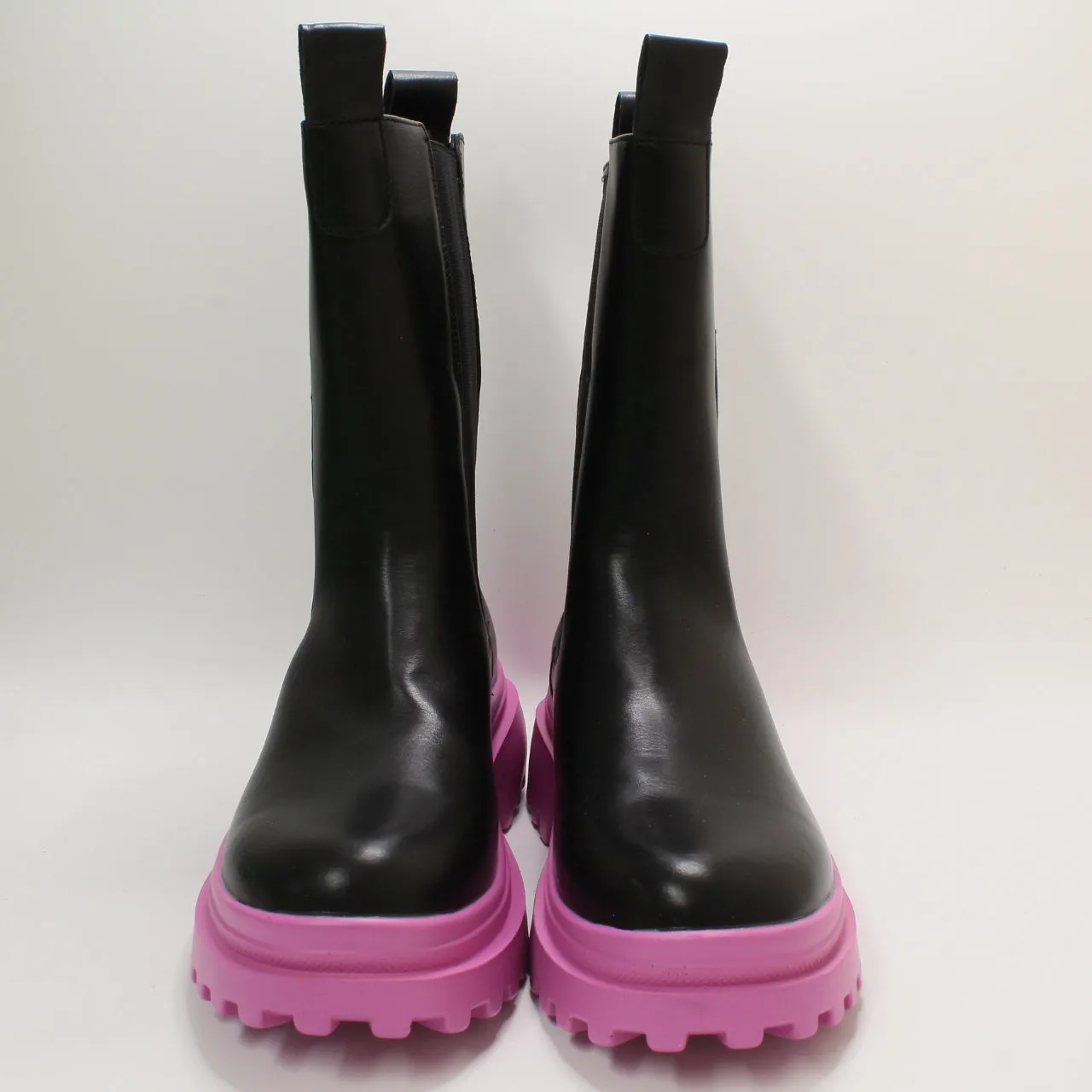 Odd Sizes - Womens Raid Classic Wave Boots Black Pink - UK Sizes Right 6/Left 5