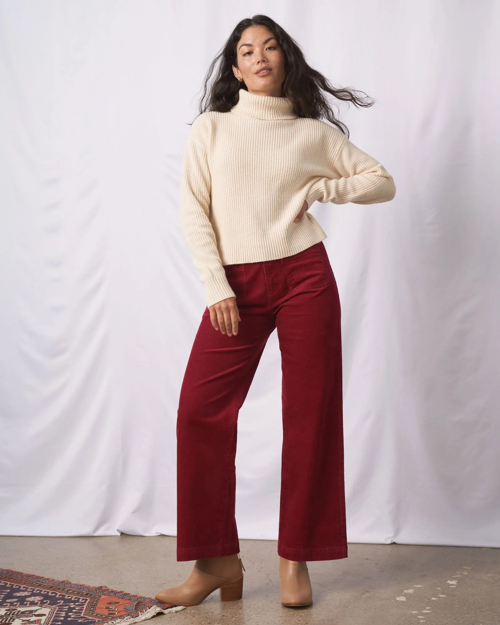 Organic Corduroy Wide Leg Pant