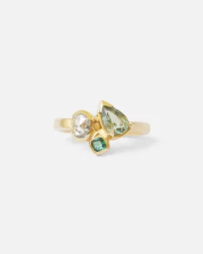 Paraiba and Diamond Droplet / Ring