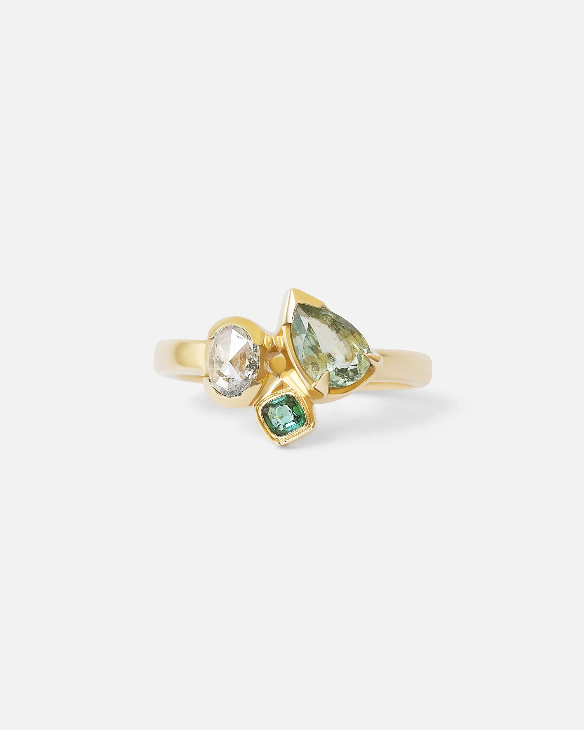 Paraiba and Diamond Droplet / Ring