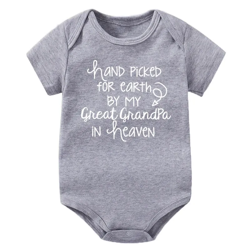 Printed Newborn Baby Cotton Bodysuit - Great Grandpa