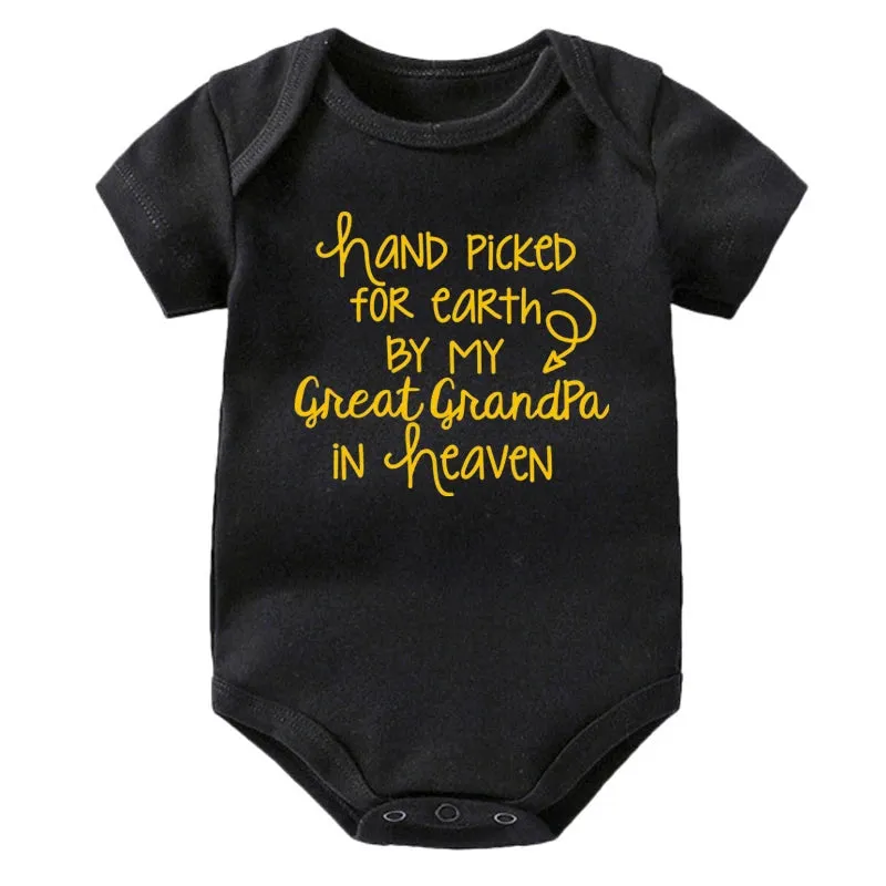 Printed Newborn Baby Cotton Bodysuit - Great Grandpa