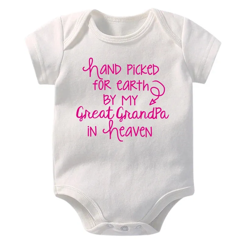 Printed Newborn Baby Cotton Bodysuit - Great Grandpa