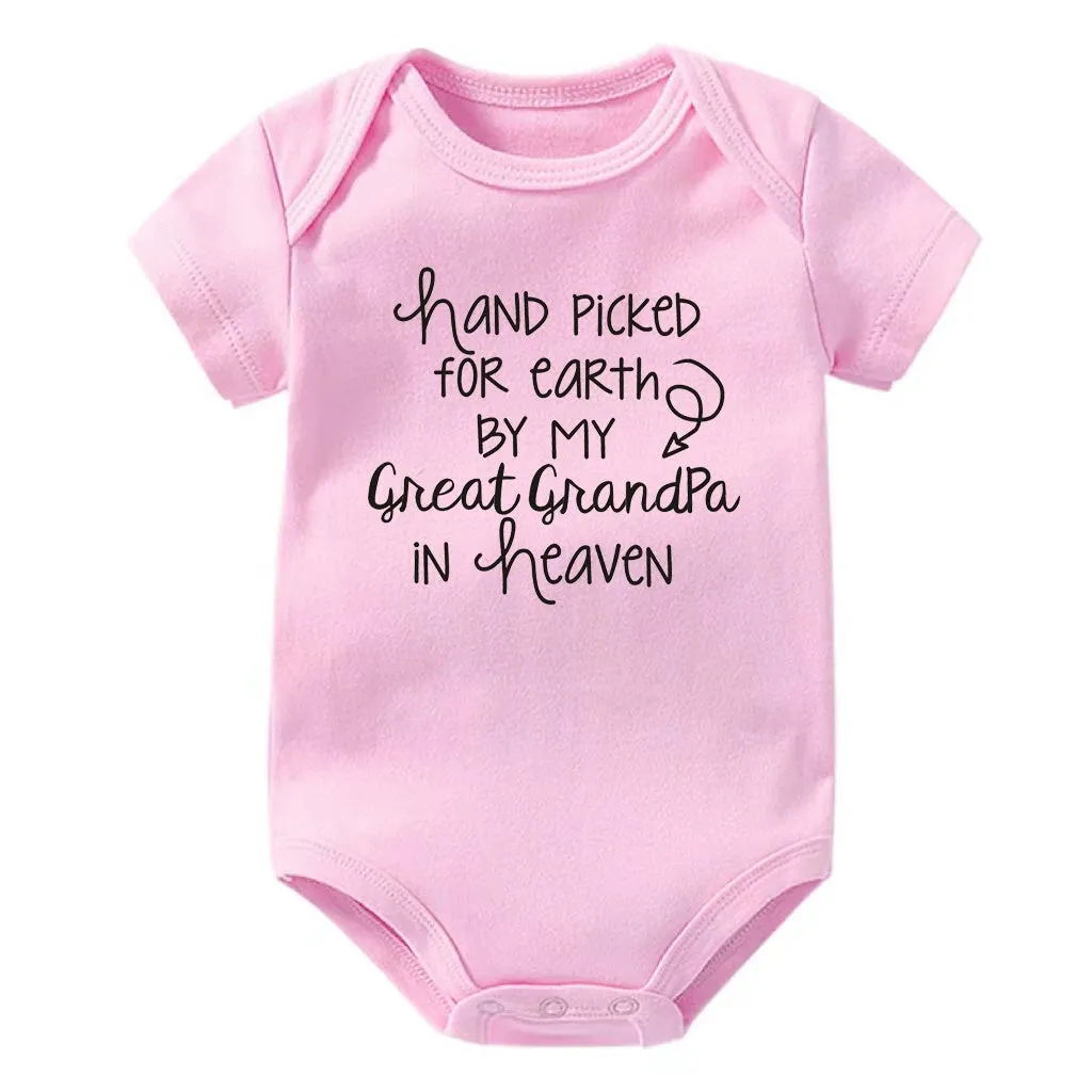 Printed Newborn Baby Cotton Bodysuit - Great Grandpa