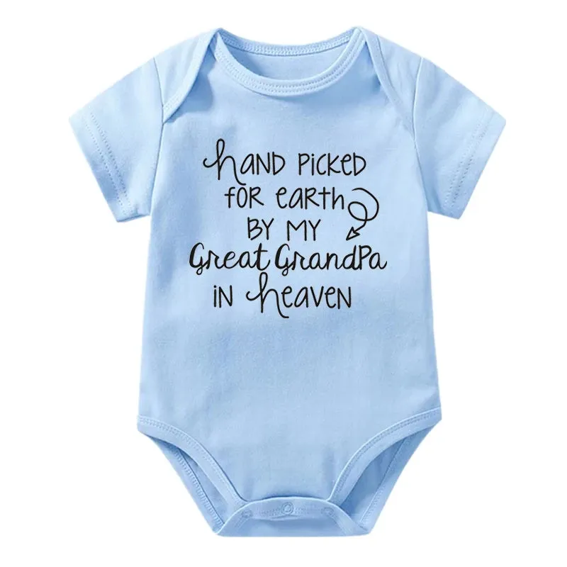 Printed Newborn Baby Cotton Bodysuit - Great Grandpa