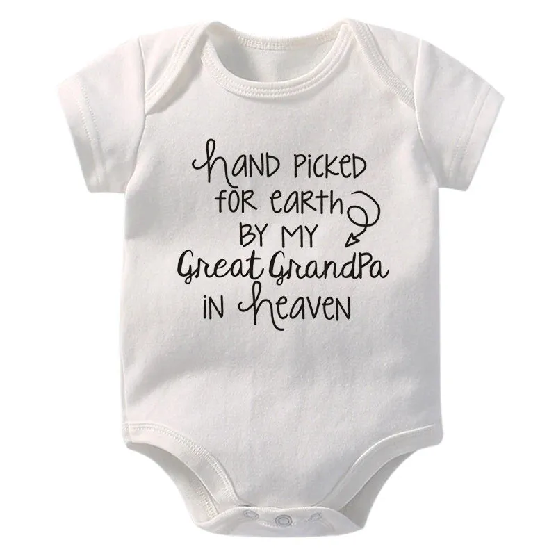 Printed Newborn Baby Cotton Bodysuit - Great Grandpa