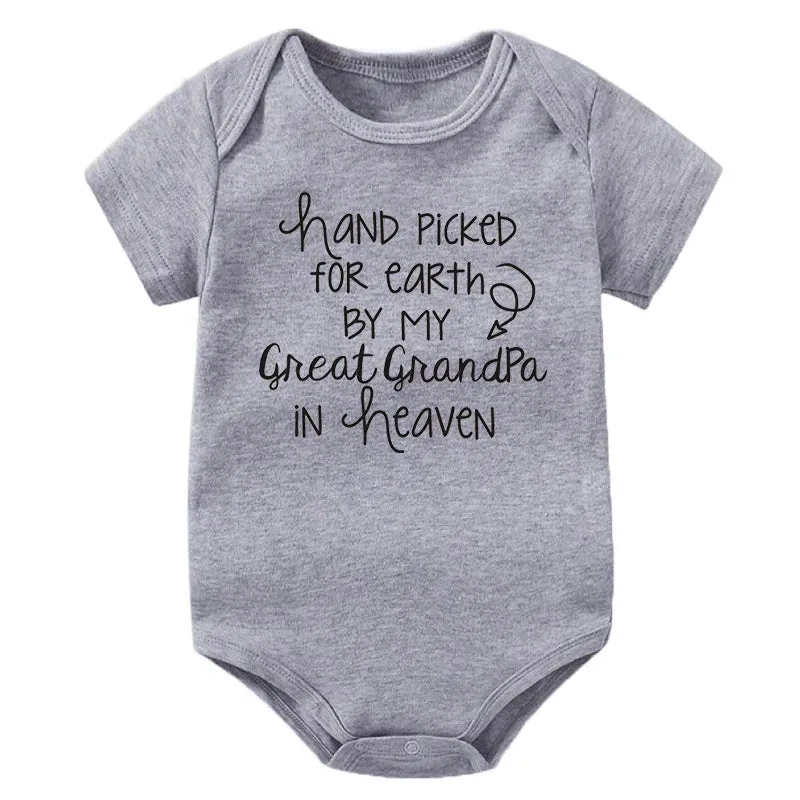 Printed Newborn Baby Cotton Bodysuit - Great Grandpa