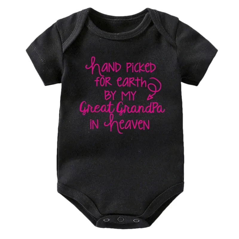 Printed Newborn Baby Cotton Bodysuit - Great Grandpa