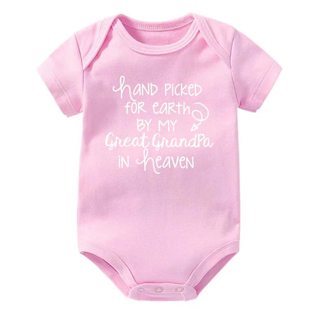 Printed Newborn Baby Cotton Bodysuit - Great Grandpa