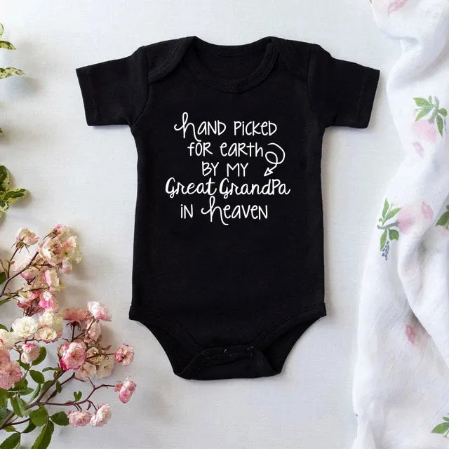 Printed Newborn Baby Cotton Bodysuit - Great Grandpa