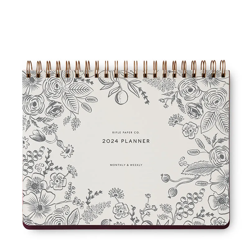 RIFLE PAPER CO. | 2024 12-Month Top Spiral Planner - Blossom