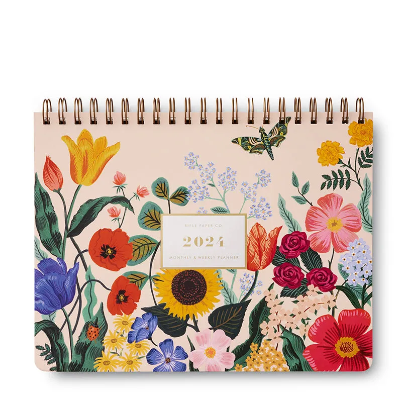 RIFLE PAPER CO. | 2024 12-Month Top Spiral Planner - Blossom