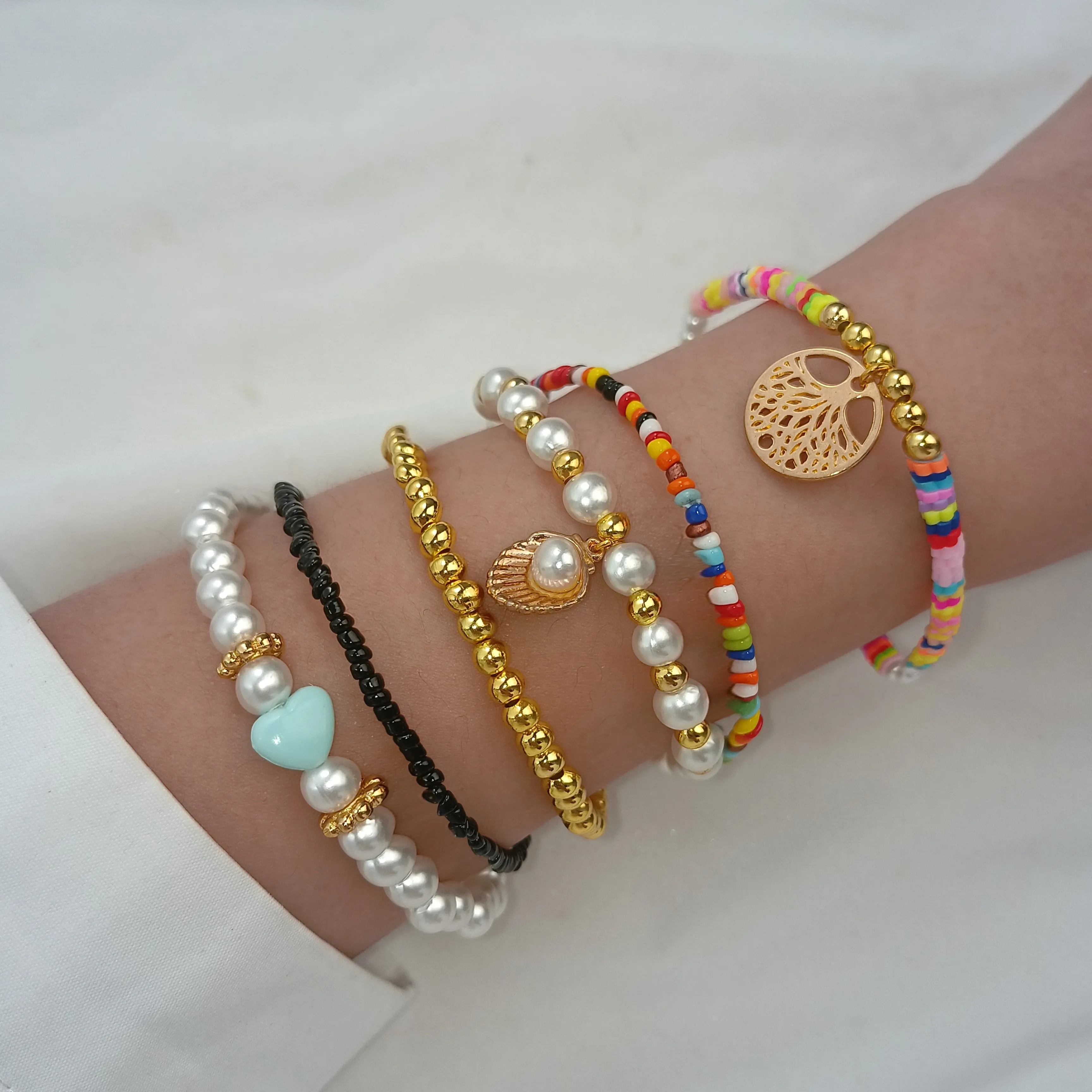 Schimmerndes Sand-Armband-Set