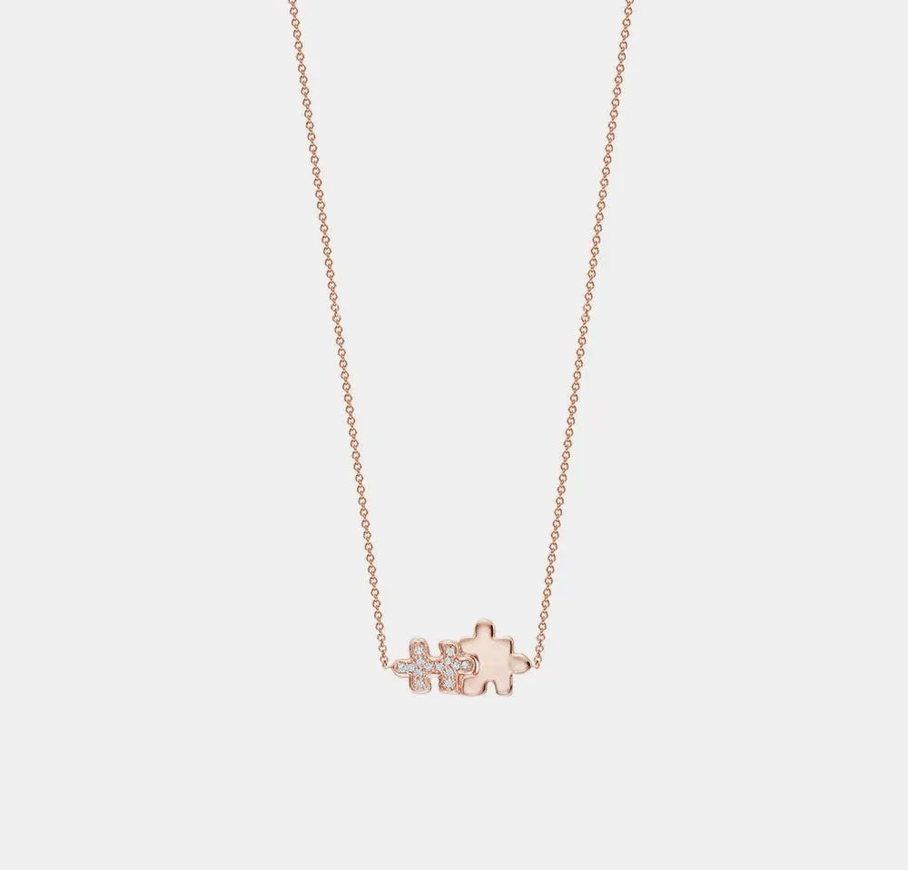 Semi Pavé Puzzle Necklace