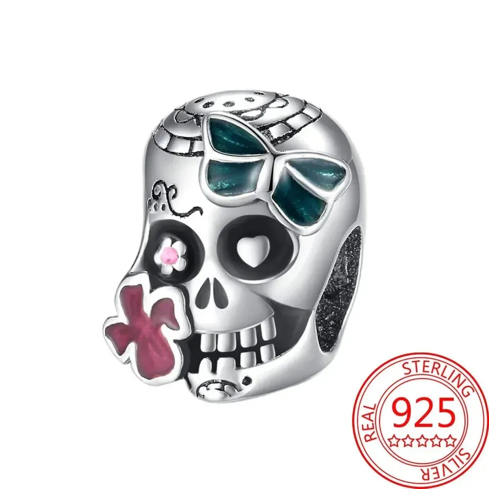 Spooky Sterling Silver Charm Bead