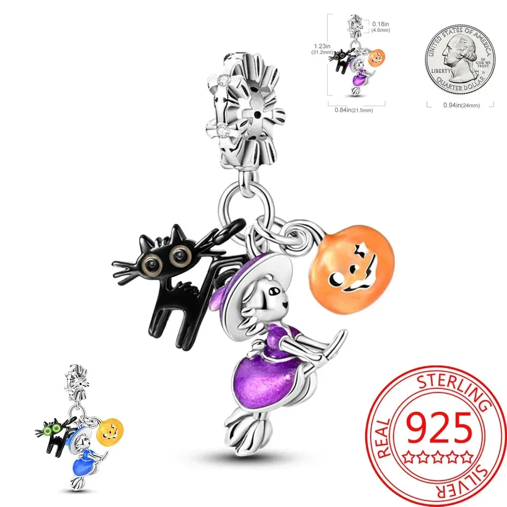 Spooky Sterling Silver Charm Bead