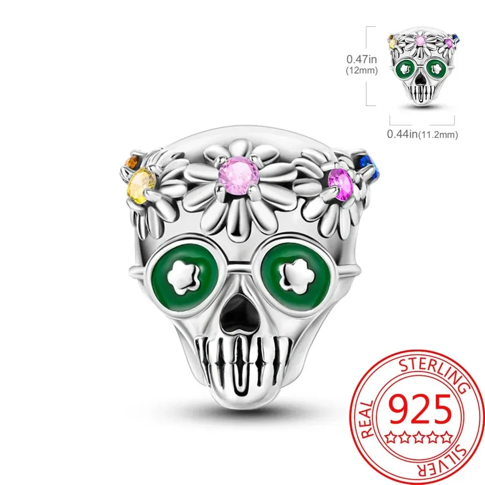 Spooky Sterling Silver Charm Bead