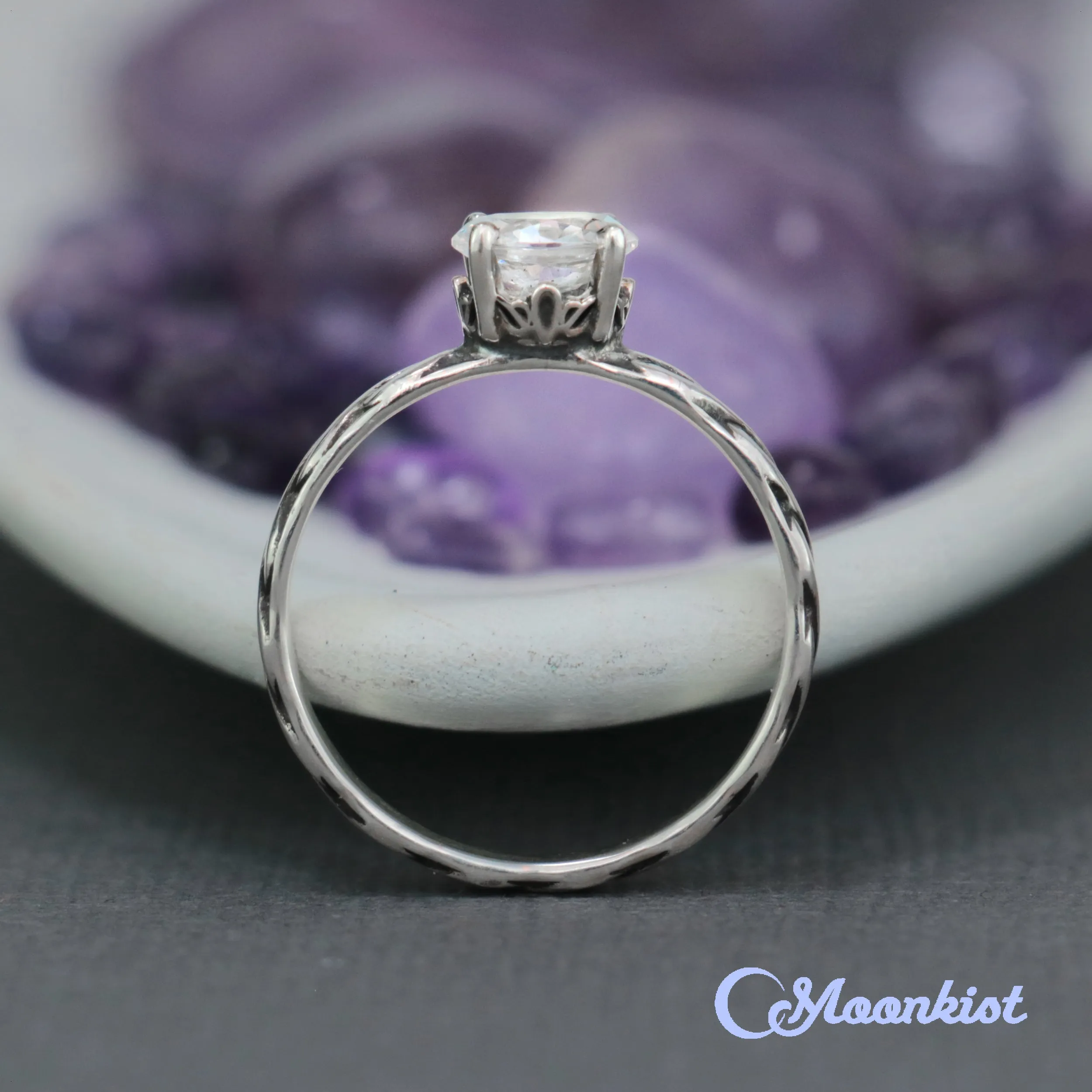 Sterling Silver Celtic Oval Engagement Ring  | Moonkist Designs